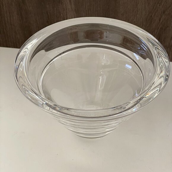 Hanne Dreutler Arthur Zirnsack Studio Ahus Sweden Signed 1997 Crystal Bowl Vase - Picture 4 of 10